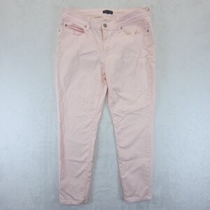 Eileen Fisher Womens Jeans Light Pink Stretch Denim Straight 5 Pocket Size 10